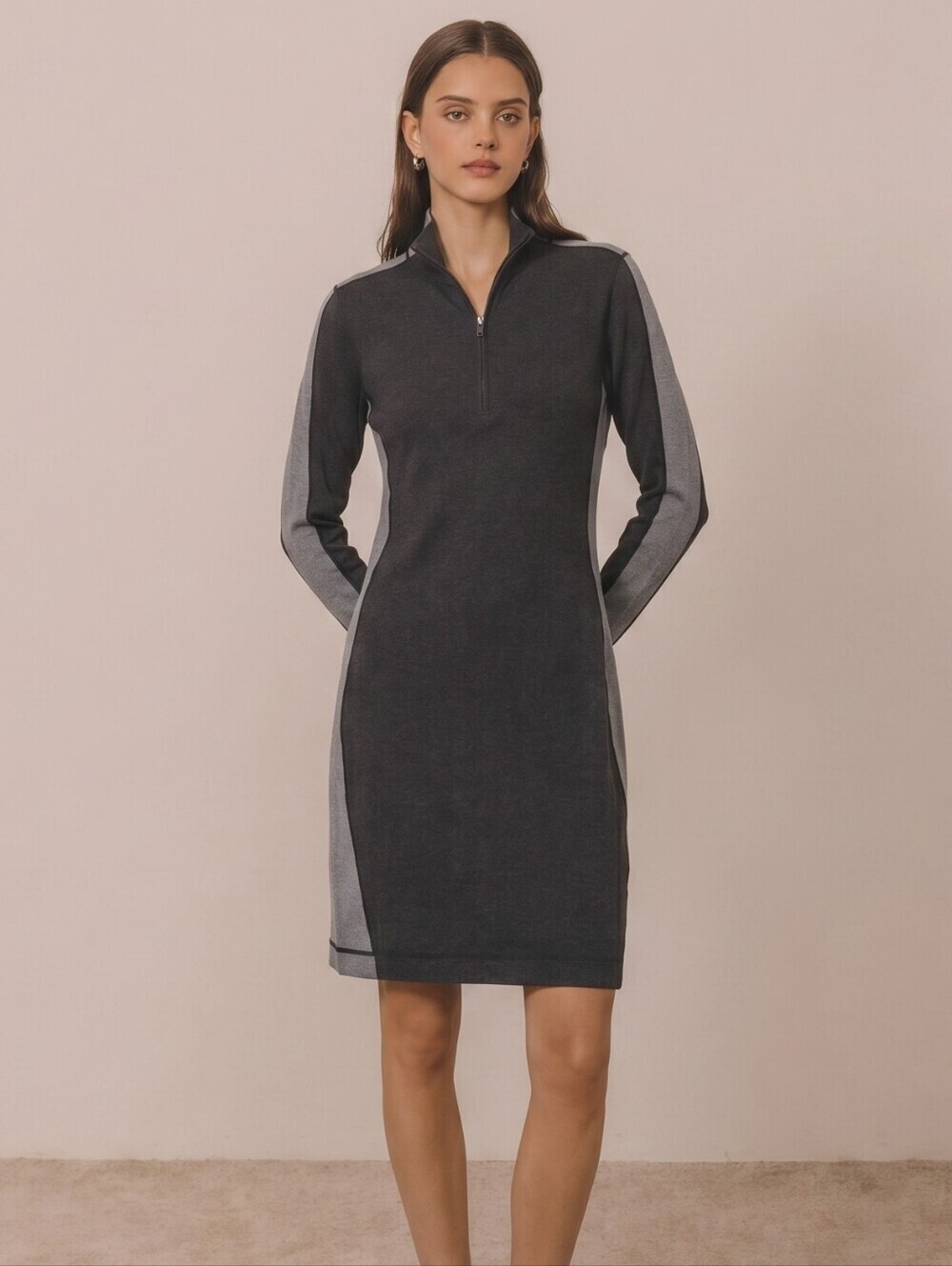 Tommy Bahama Womens Gray Outdoors Preppy Sweater Casual Shirt Dress. Sz M